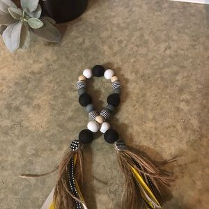 Farmhouse Wood Bead Garland